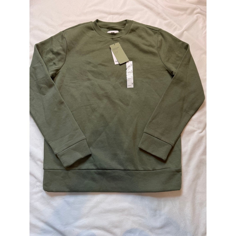 Goodfellow & Co Every Wear Fleece Crew Sweatshirt Olive Green Mens Medium NEW